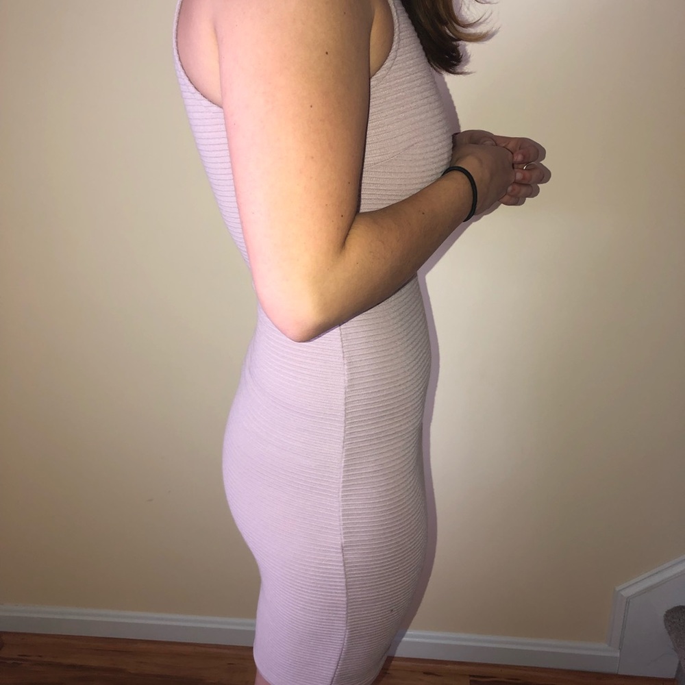 Nude form fitting dress
